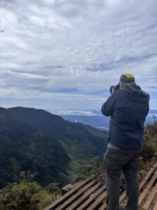 Steve photographing the view with his stupidly ginormous camera